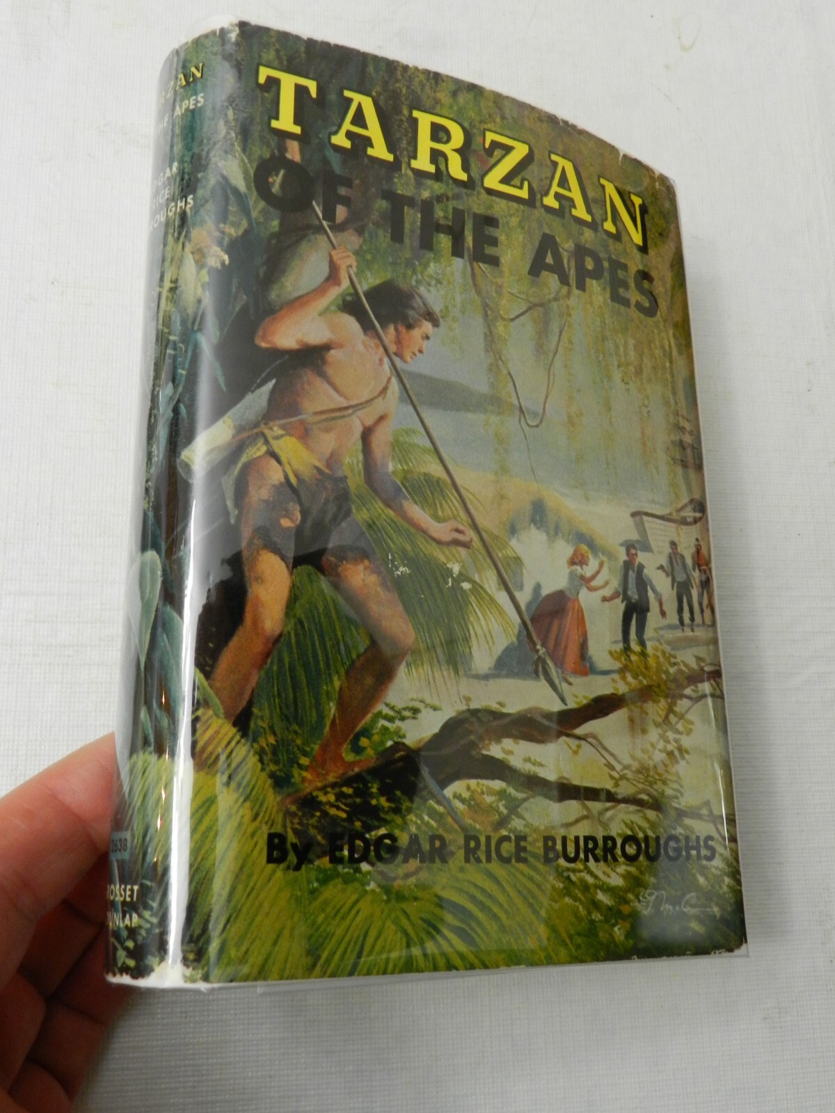 1960, Tarzan of the Apes by Edgar Rice Burroughs, HBw/dj Grosset, REPRINT, VG