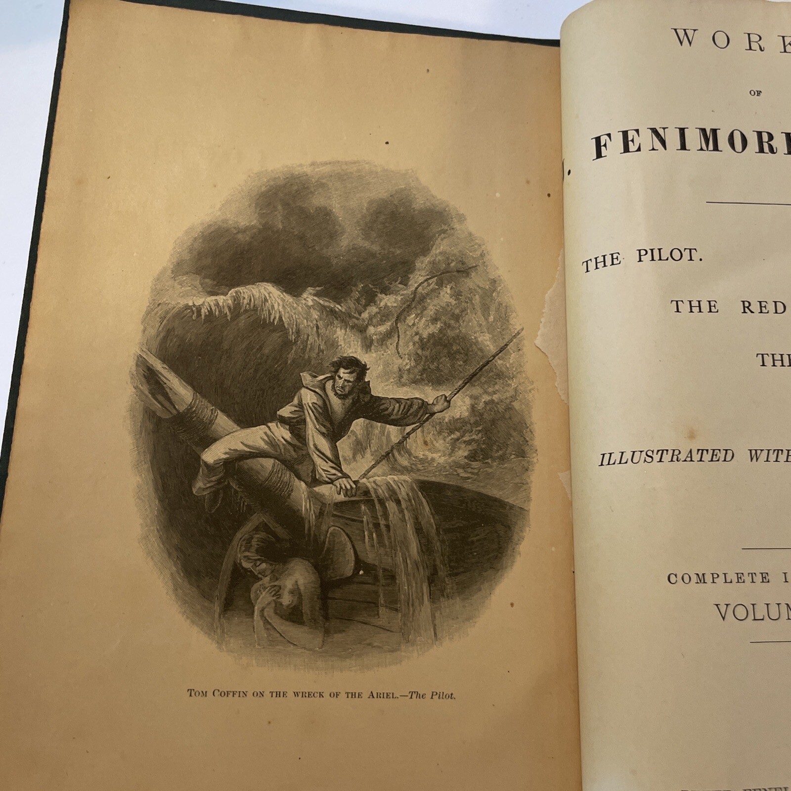 Works Of J. Fenimore Cooper Volume 3 Hardcover 1893 P. F. Collier Vintage Rare