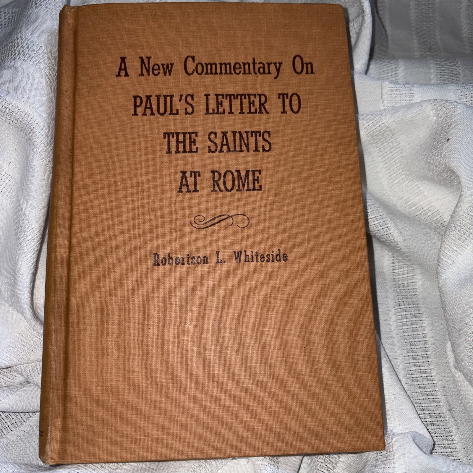 Vintage 50s Hard Cover Book Tan Brown Paul’s Letter to The Saints At Rome