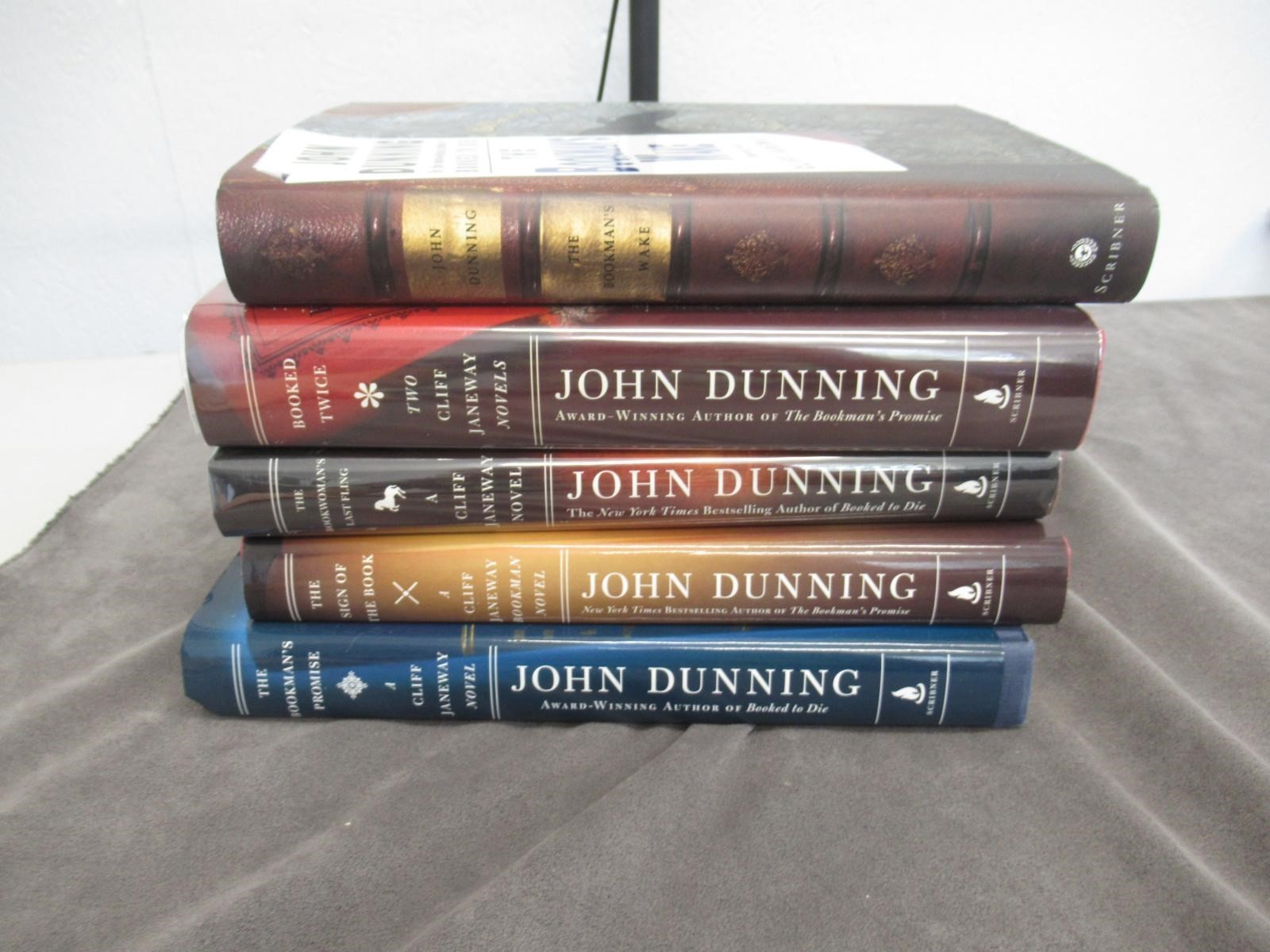 5 Signed 1st ed JOHN DUNNING Bookman Cliff Janeway Novels HCDJ rd12