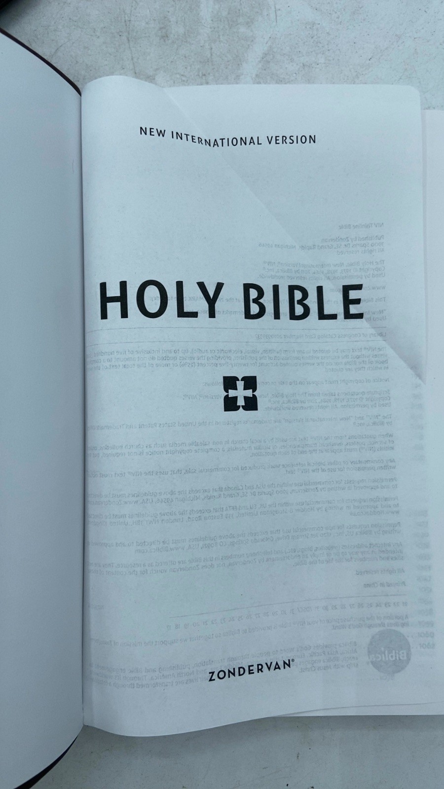 Holy Bible Hardcover NIV Thinline Bible 2011