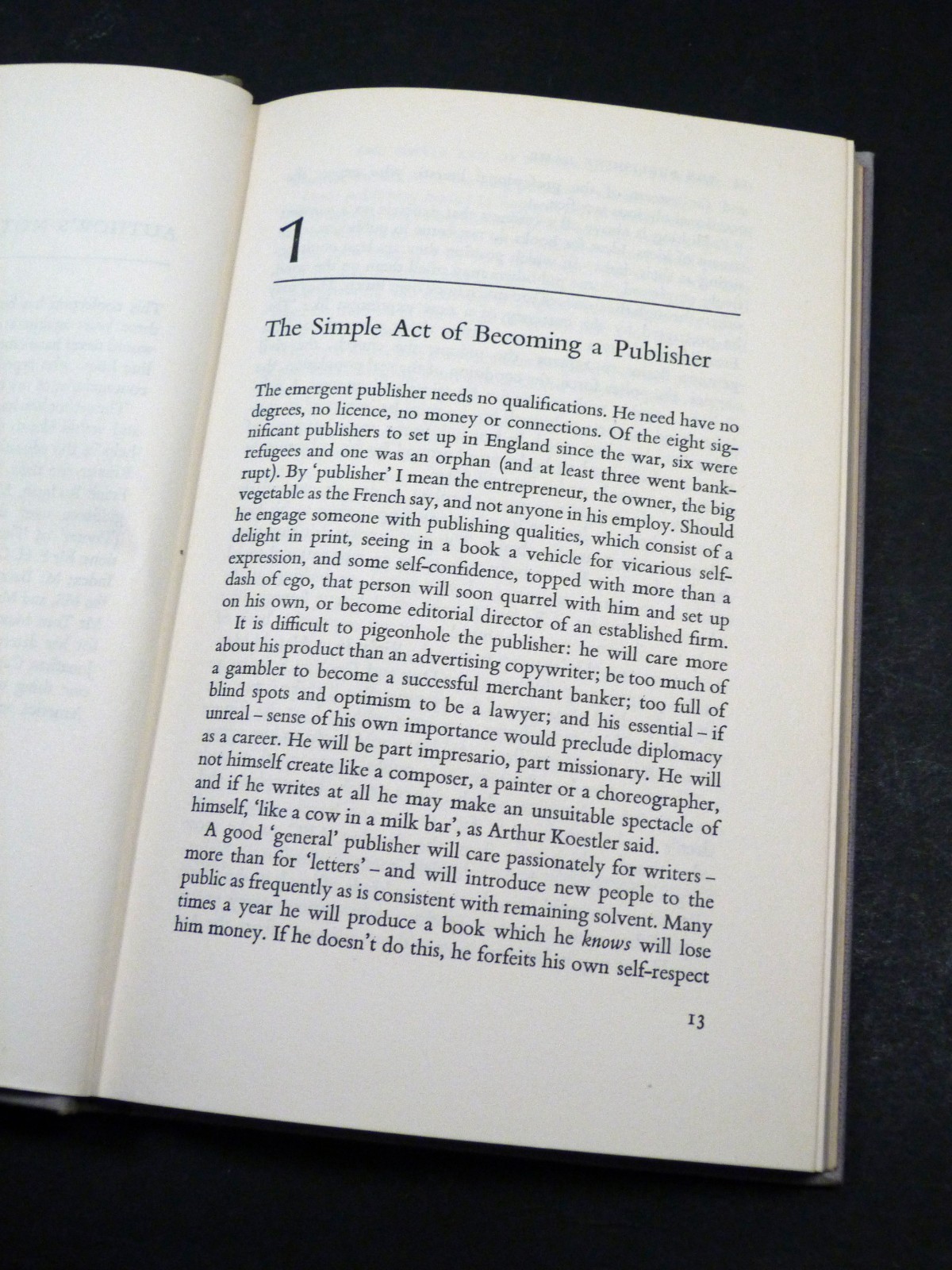 ANTHONY BLOND signed The Publishing Game 1971 1st/1st HB DW