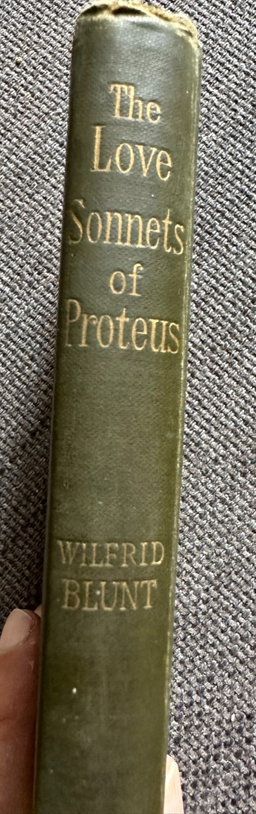 W. S Blunt Love Sonnets Of Proteus 1885