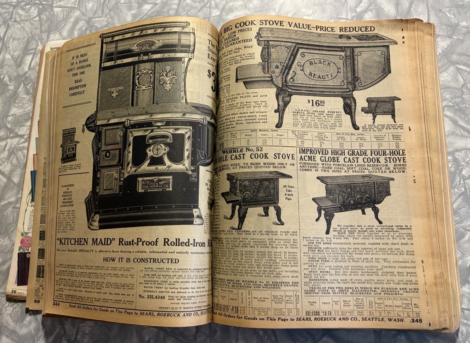 ORIGINAL 1913 SEARS ROEBUCK CATALOG NO. 126 SEATTLE CHICAGO AS IS