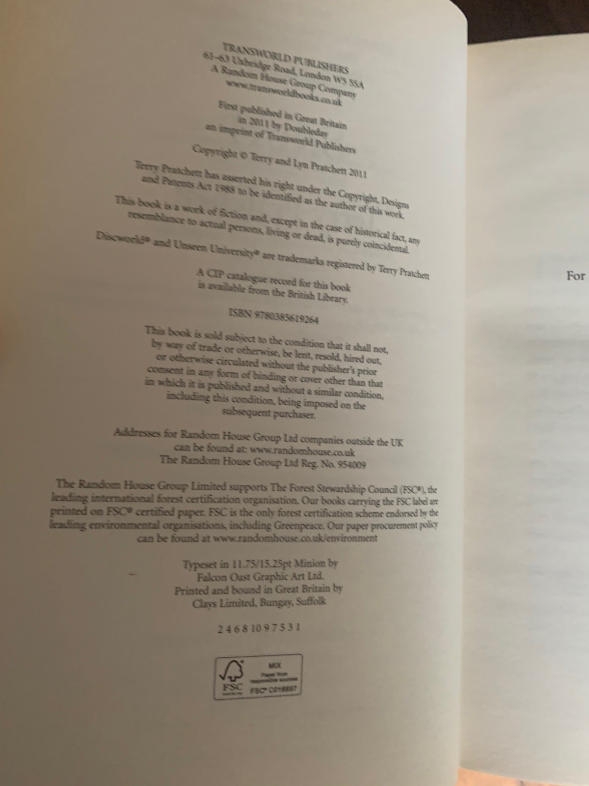 Terry Pratchett – Snuff – HB First Edition