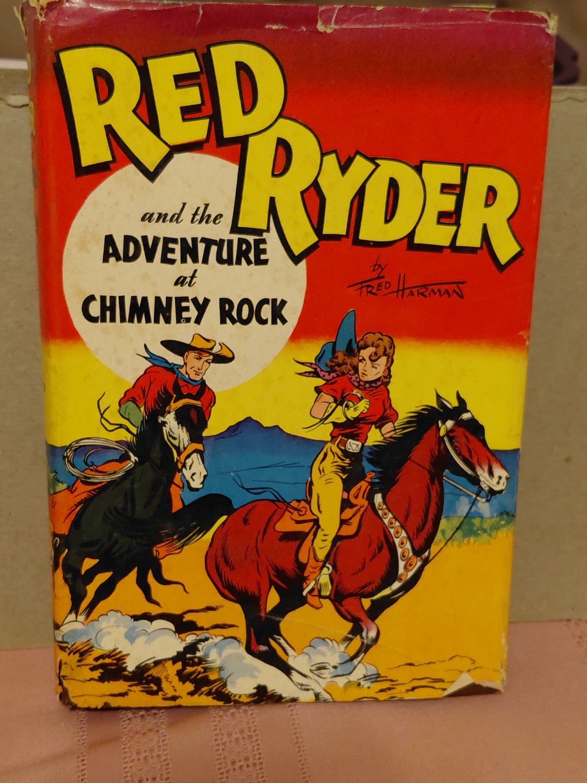 Vintage Antique Red Rider And The Adventure Of Chimney Rock