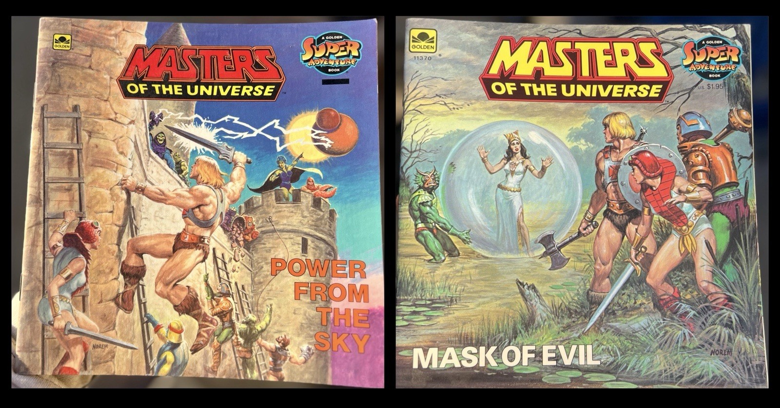 Masters Of The Universe Book Lot- Power From The Sky + Mask Of Evil-1985