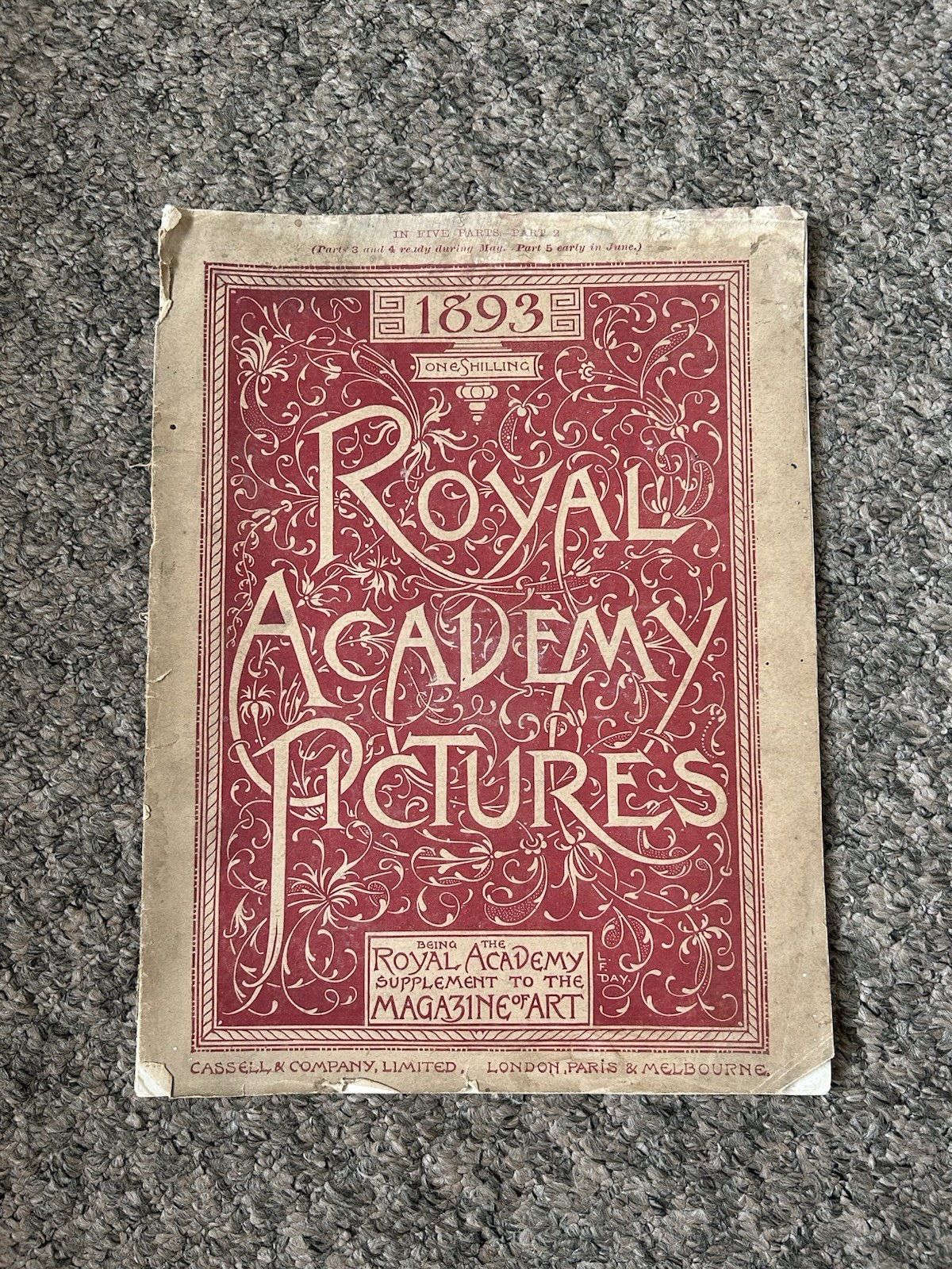 Vintage 1893 Edition of Royal Academy Pictures Book Cassell & Company