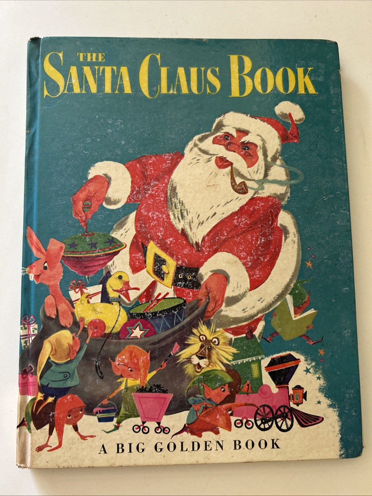 THE SANTA CLAUS BOOK ~ rare 1st ed. Big Golden Book, Retta Worcester, Christmas