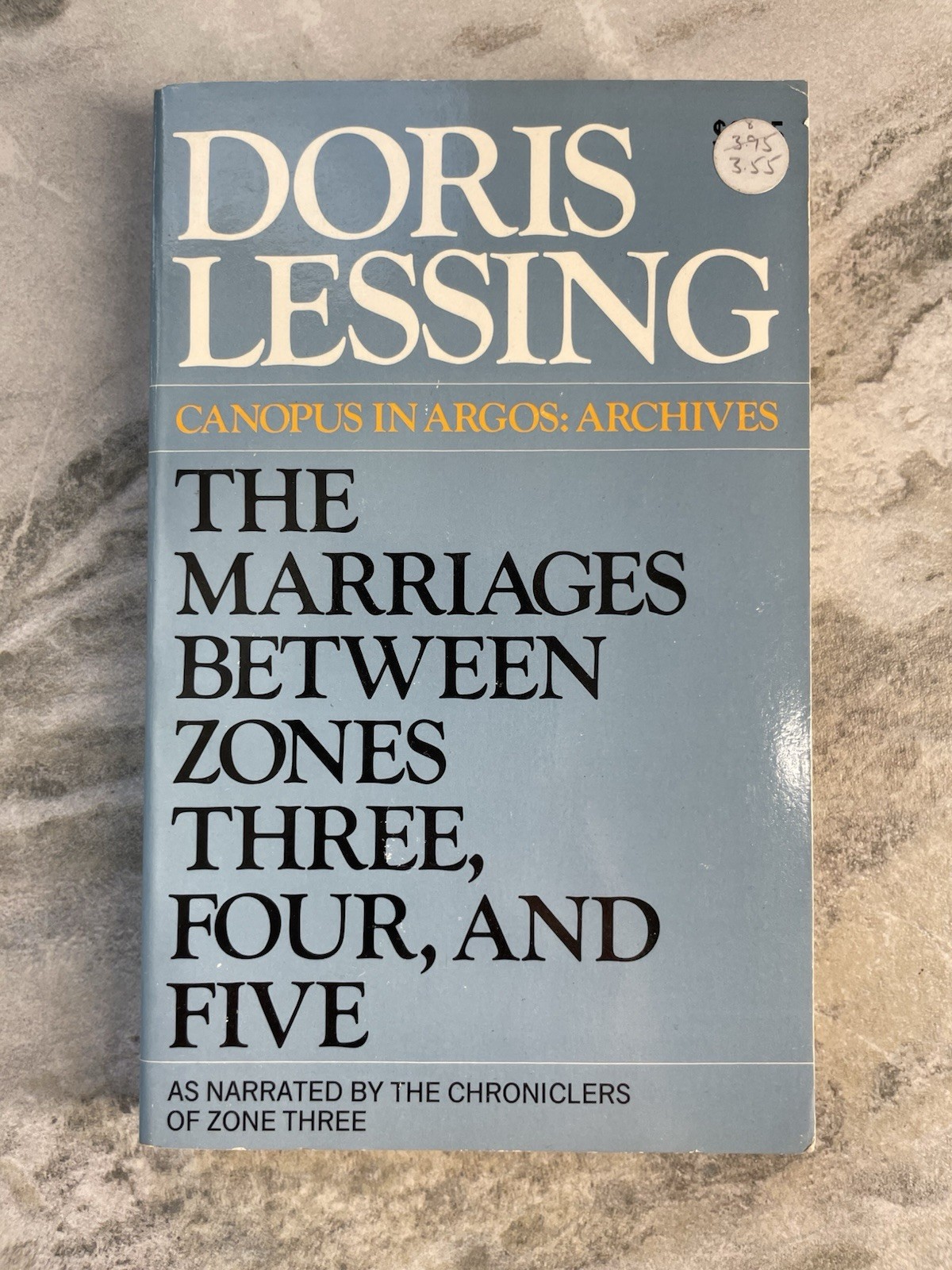The Marriages between Zones Three, Four, and Five PBK 1981 Doris Lessing
