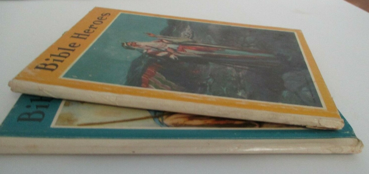 Ruth S. Gray BIBLE HELPERS & BIBLE HEROES, Lot of 2, Illustrated, 1950