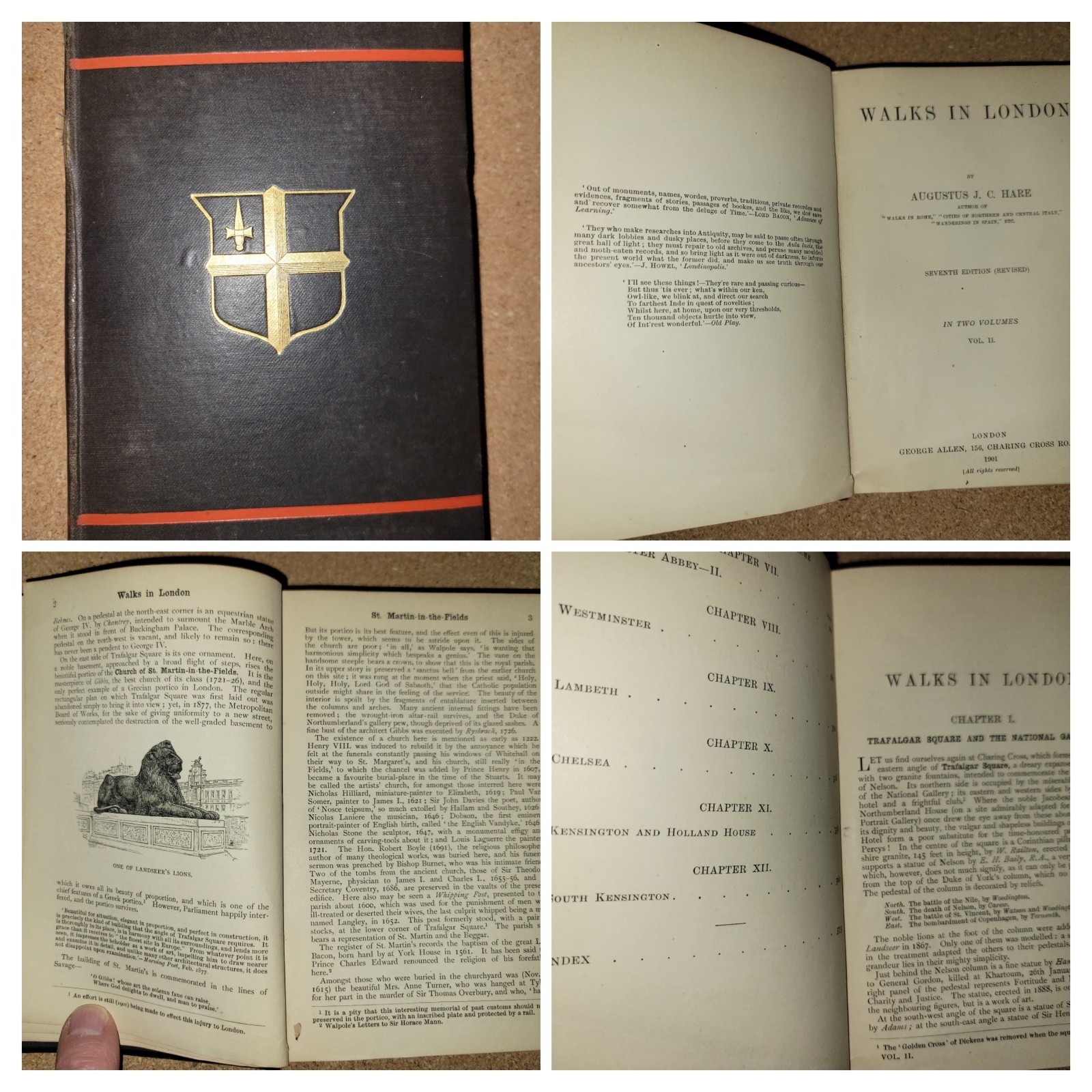 Antique 1901 Book „Walks in London“ by Augustus J. C. Hare, Volume II