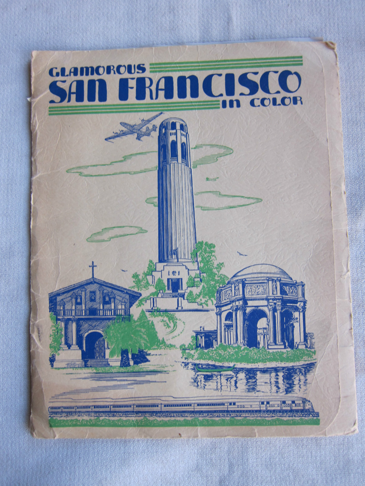 Old Pages with 16 Pictures Glamorous San Francisco in Color 1944 GC