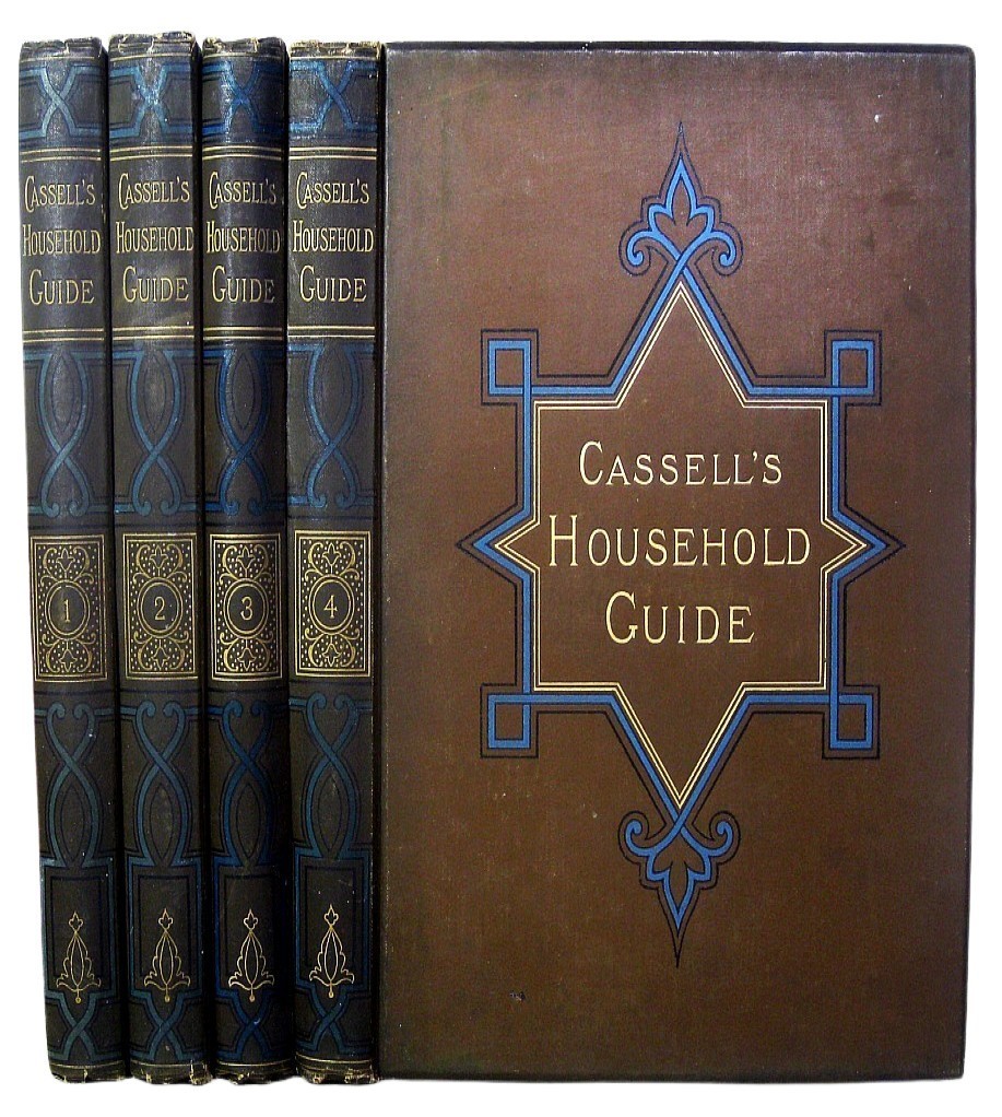 1880 Antique Cookbook Set Victorian House Home Guide Pastry Confectionery Crafts