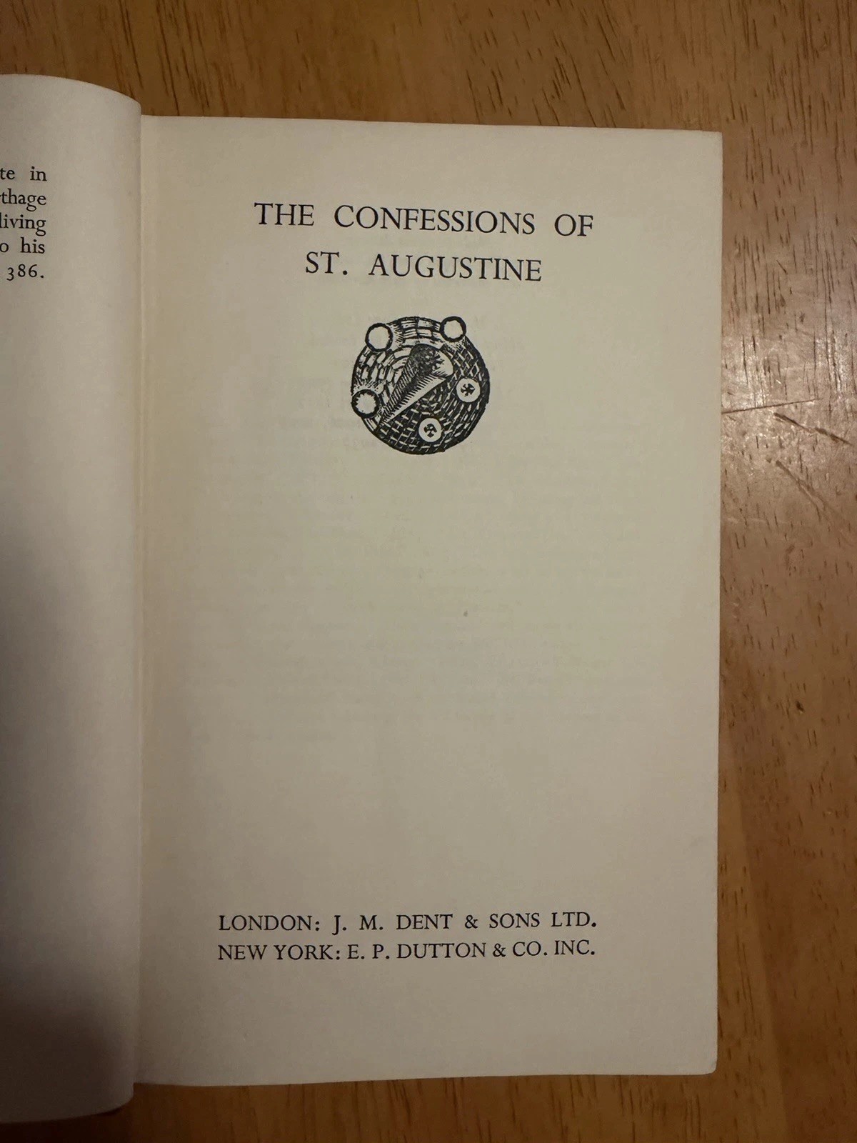 St. Augustine The Confessions Hardcover J. M. Dent & Sons Ltd Theology