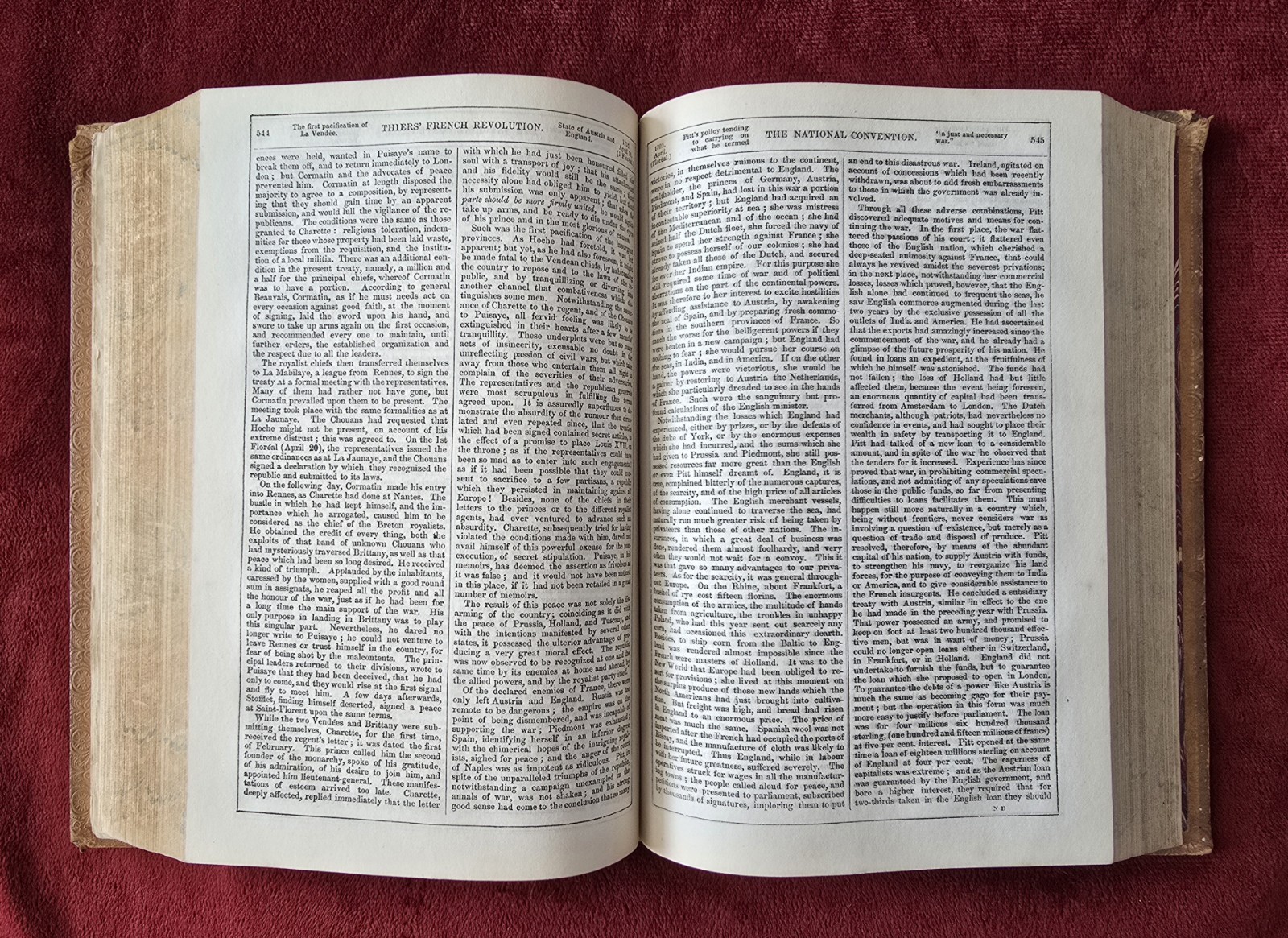 Antique Book: HISTORY OF THE FRENCH REVOLUTION By M A Thiers 1876 Thanet School