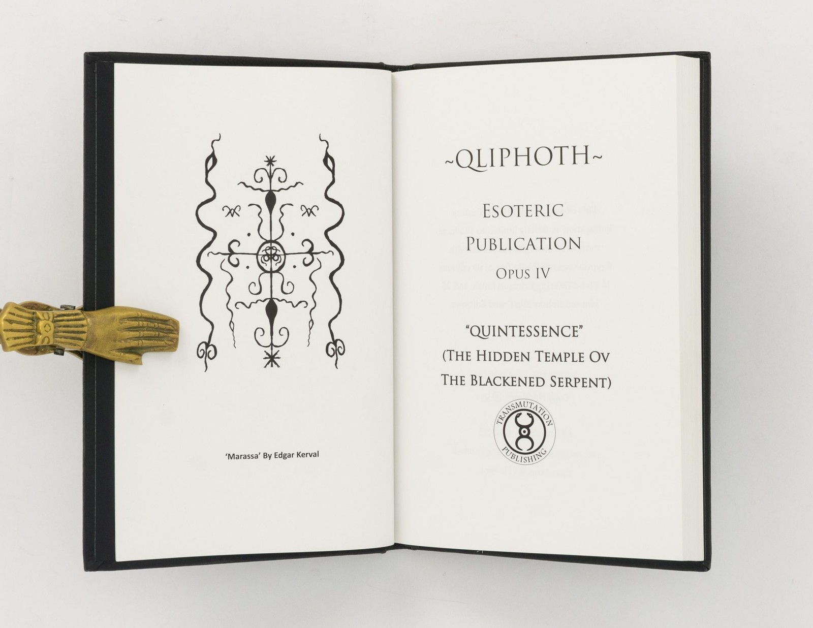 Edgar KERVAL / Qliphoth Esoteric Publication Opus IV ‚Quintessence‘ 1st ed 2014