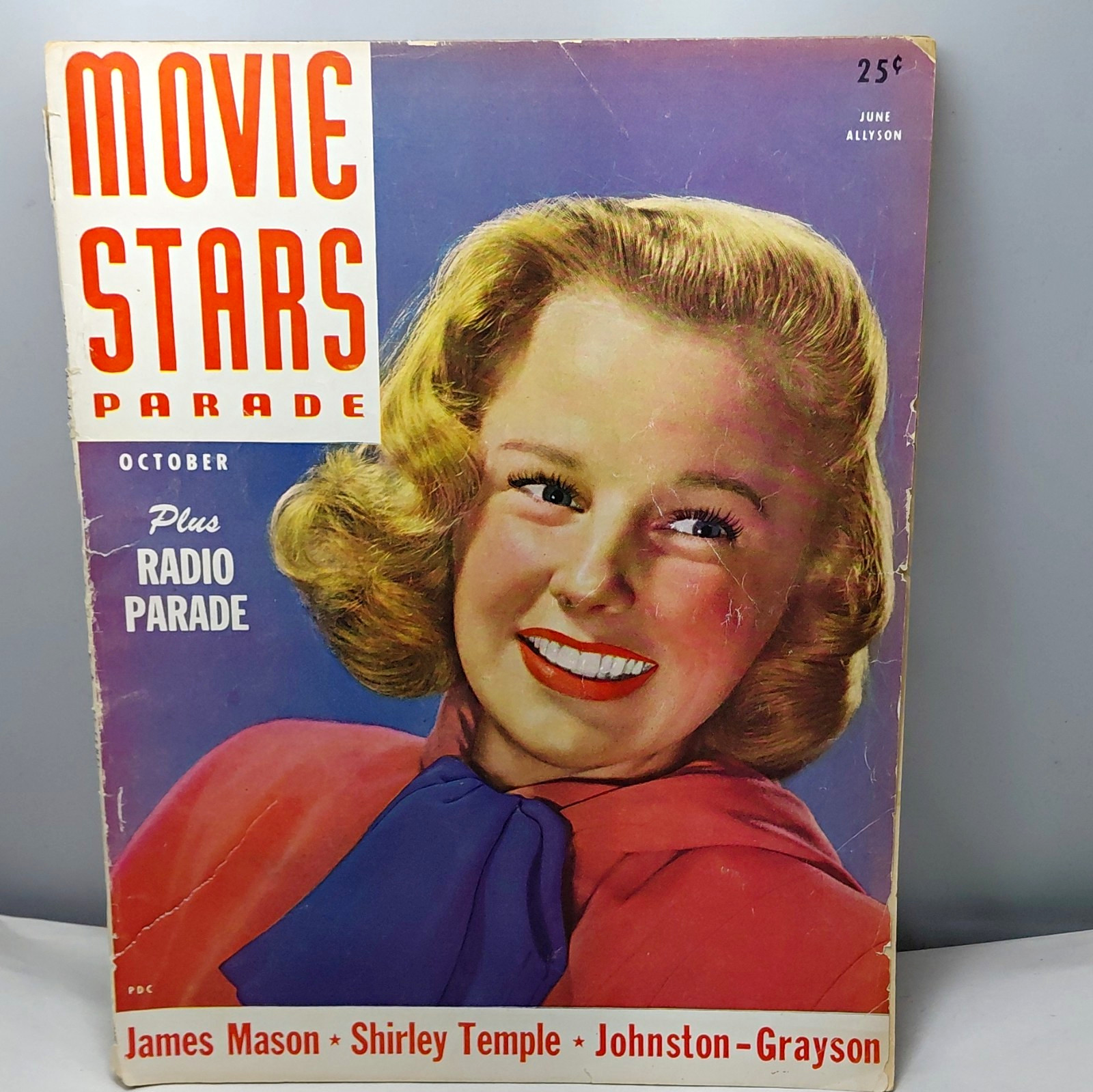 Movie Stars Parade October 1947 June Allyson James Mason Shirley Temple