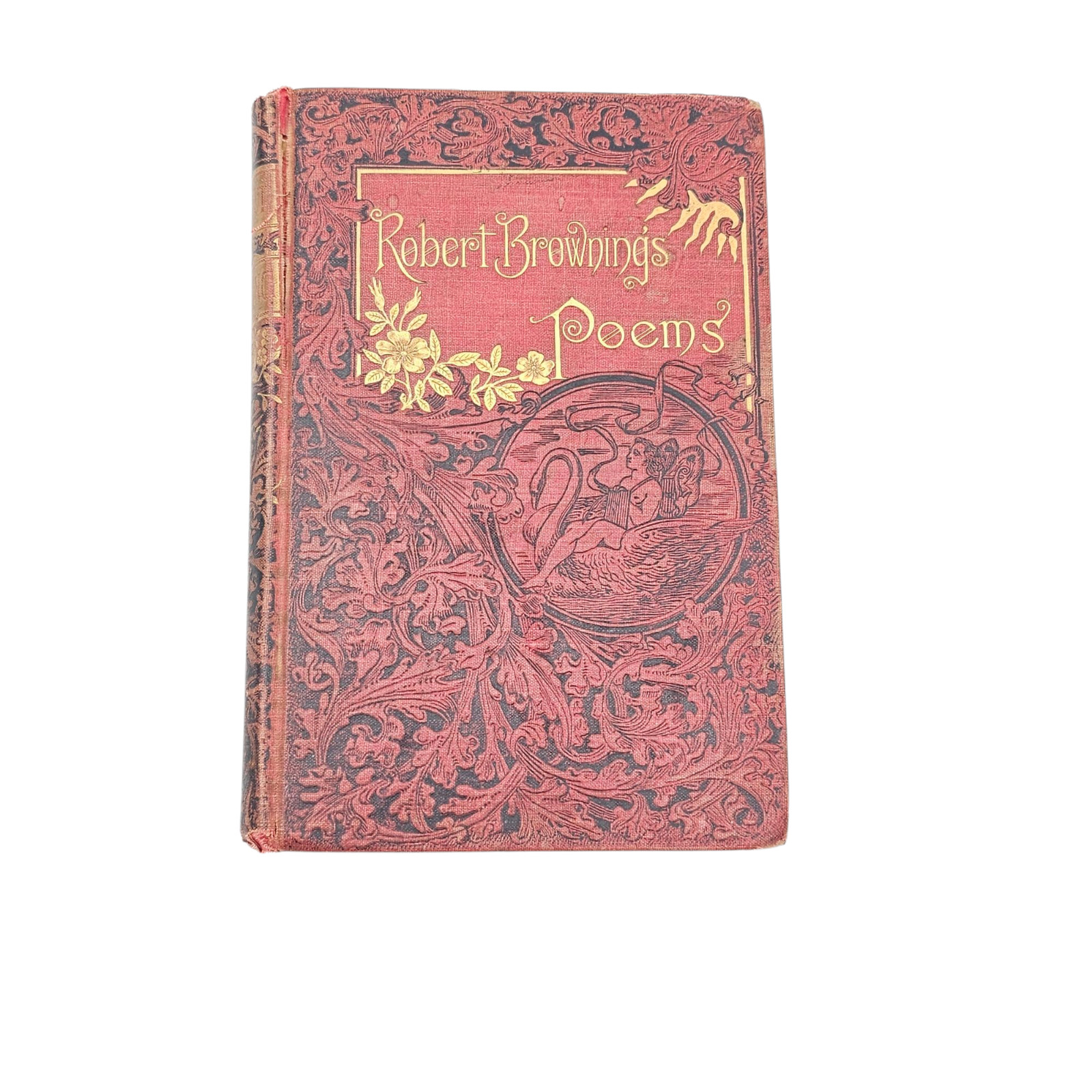 1872 Robert Browning Poems Hardcover Gift Edition To Alfred Tennyson Embossed