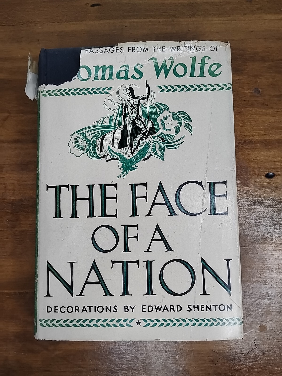 The Face of a Nation Thomas Wolfe Edward Shenton HC DJ 1939