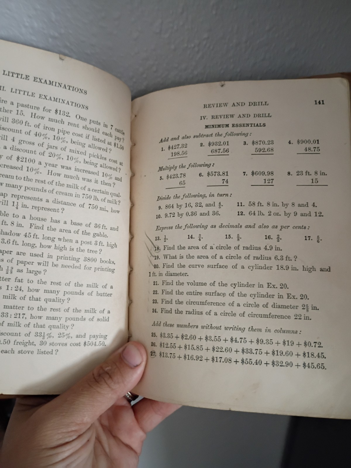 Mathematics Hardcover Illustrated Book – Antique Book