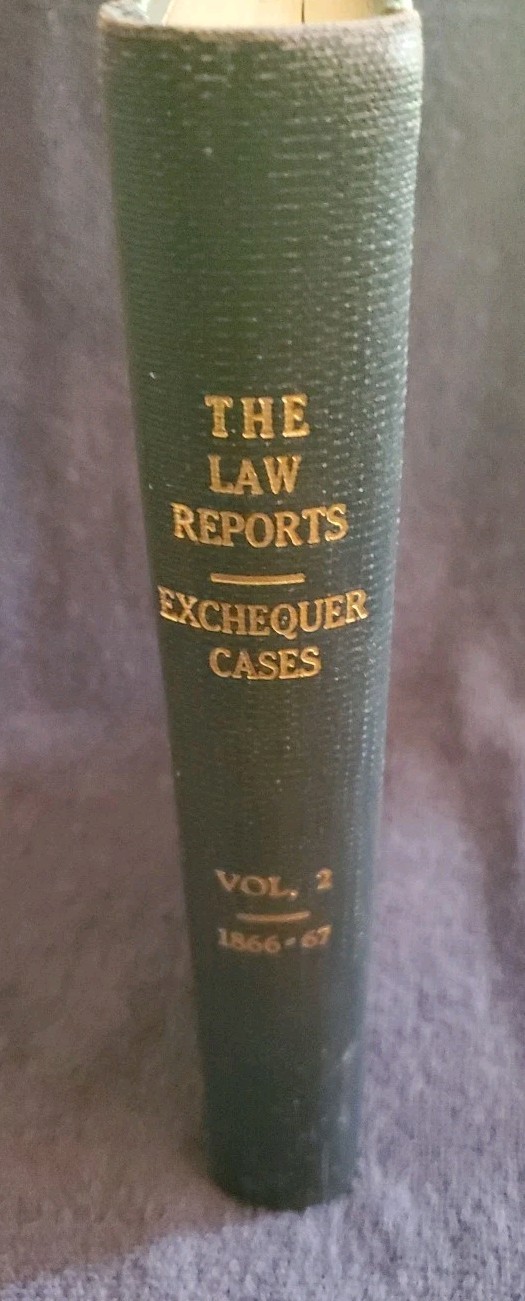 The Law Reports Exchequer Cases Vol. 2 1866-67 Hardcover