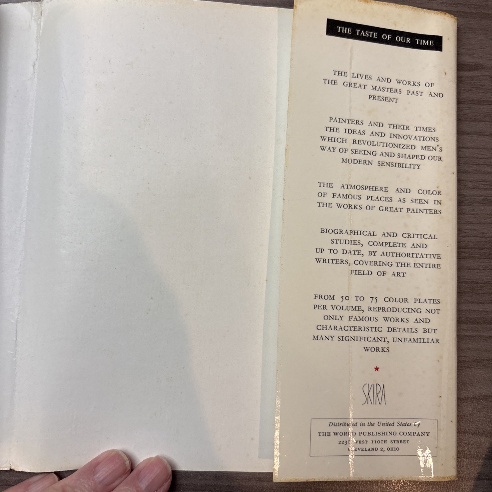 BRAQUE The Taste Of Our Time Albert Skira 1st Ed 1961 Gem HC