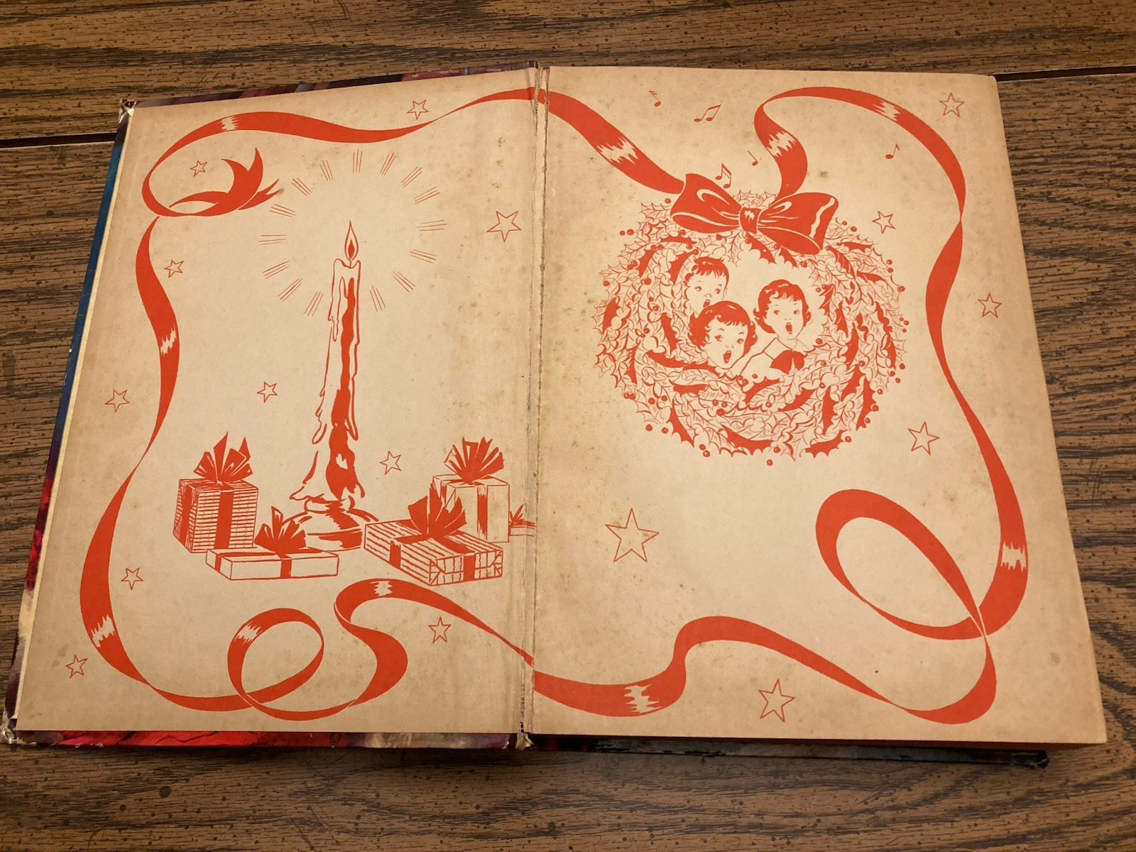 VTG The Christmas Book 1954 Whitman Publishing Hardcover Most Large Print Illust