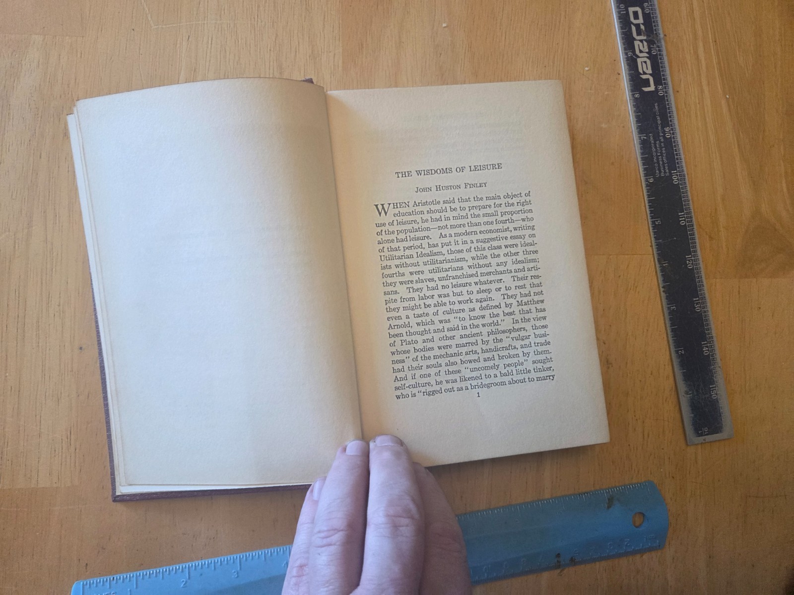 The University Library – Reading Guide – John Huston Finlay – 1936 Doubleday Har