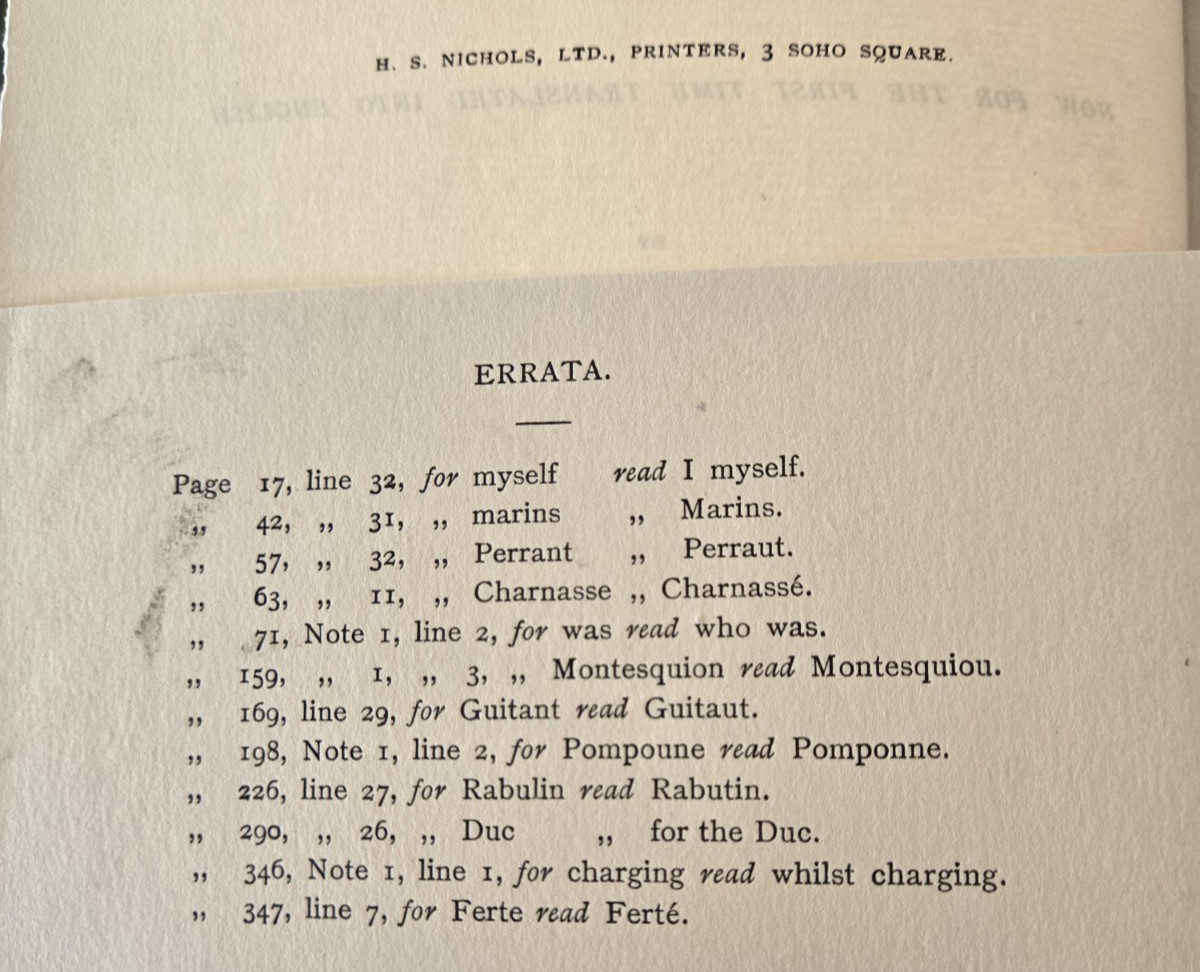 MEMOIRS OF MONSIEUR D’ARTAGNAN, 1899 English Translation