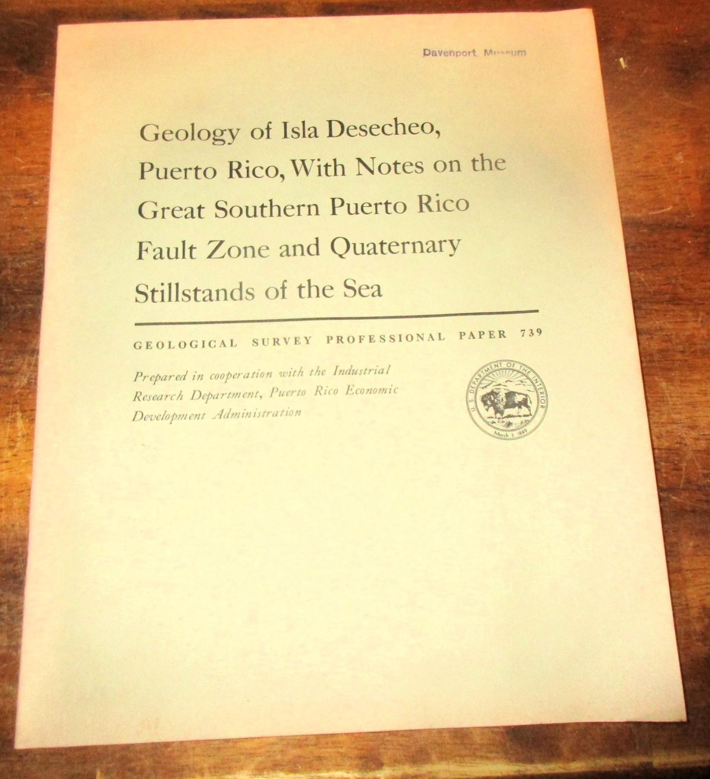 GEOLOGY PUERTO RICO ISLA DESCHEO STRATIGRAPHY FAULTS TECTONICS STRUCTURE