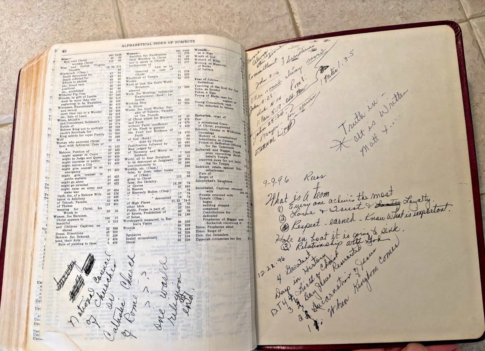 Holy Bible New Analytical Study Edition Genuine Leather Crusade KJV 1970