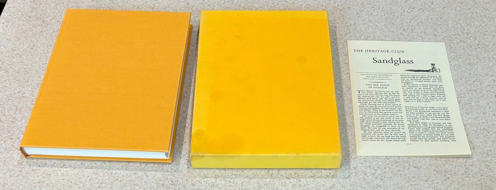 HERITAGE PRESS — Stephen Crane Red Badge Courage — 1972 Hardcover In Slipcase