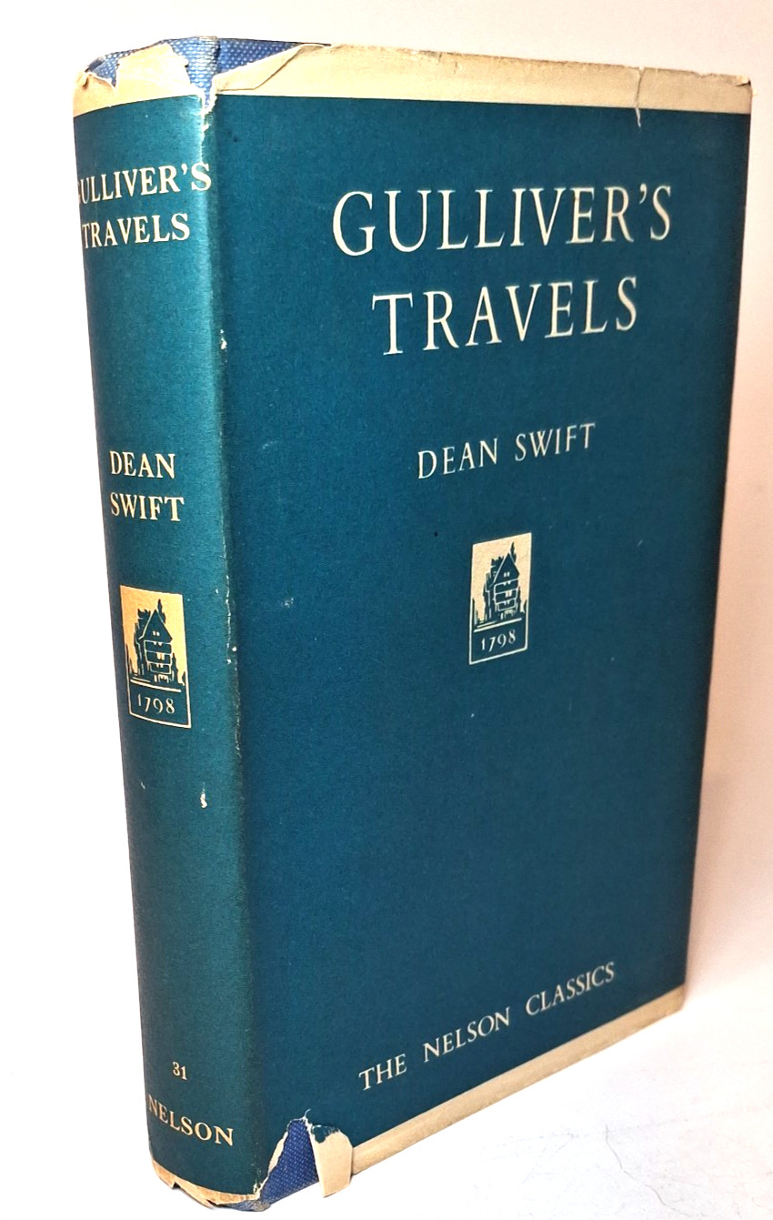 Gulliver’s Travels – Dean Swift – Vintage 1908 Nelson Classics Hardback DustJack