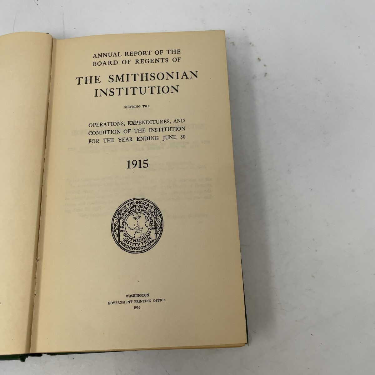 Annual Report of the Board of Regents of The Smithsonian Institution showing the