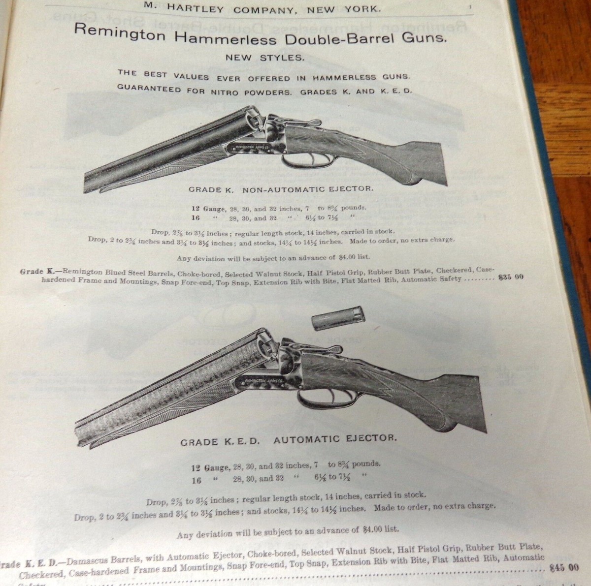 M. HARTLEY COMPANY, ARMS AND AMMUNITION, SPORTING, GOLF GOODS Catalog No. 48W
