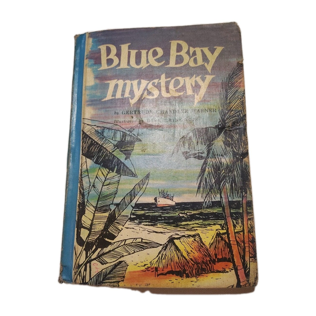 Rare 4th Print 1968 Blue Bay Mystery Gertrude Warner Illustrated Dirk Gringhuis