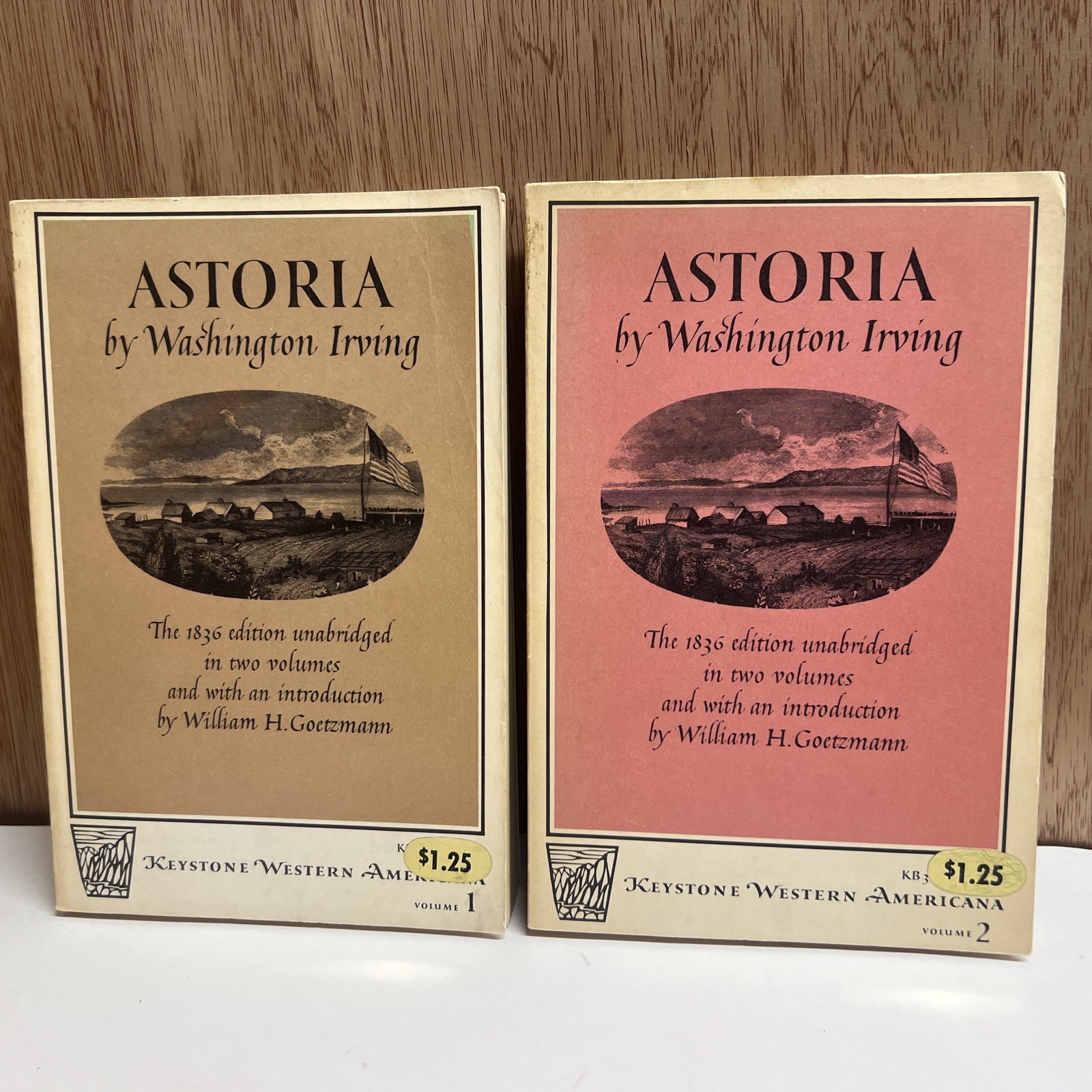 ASTORIA by Washington Irving vol 1, 2 Keystone Western Americana 1st 1961