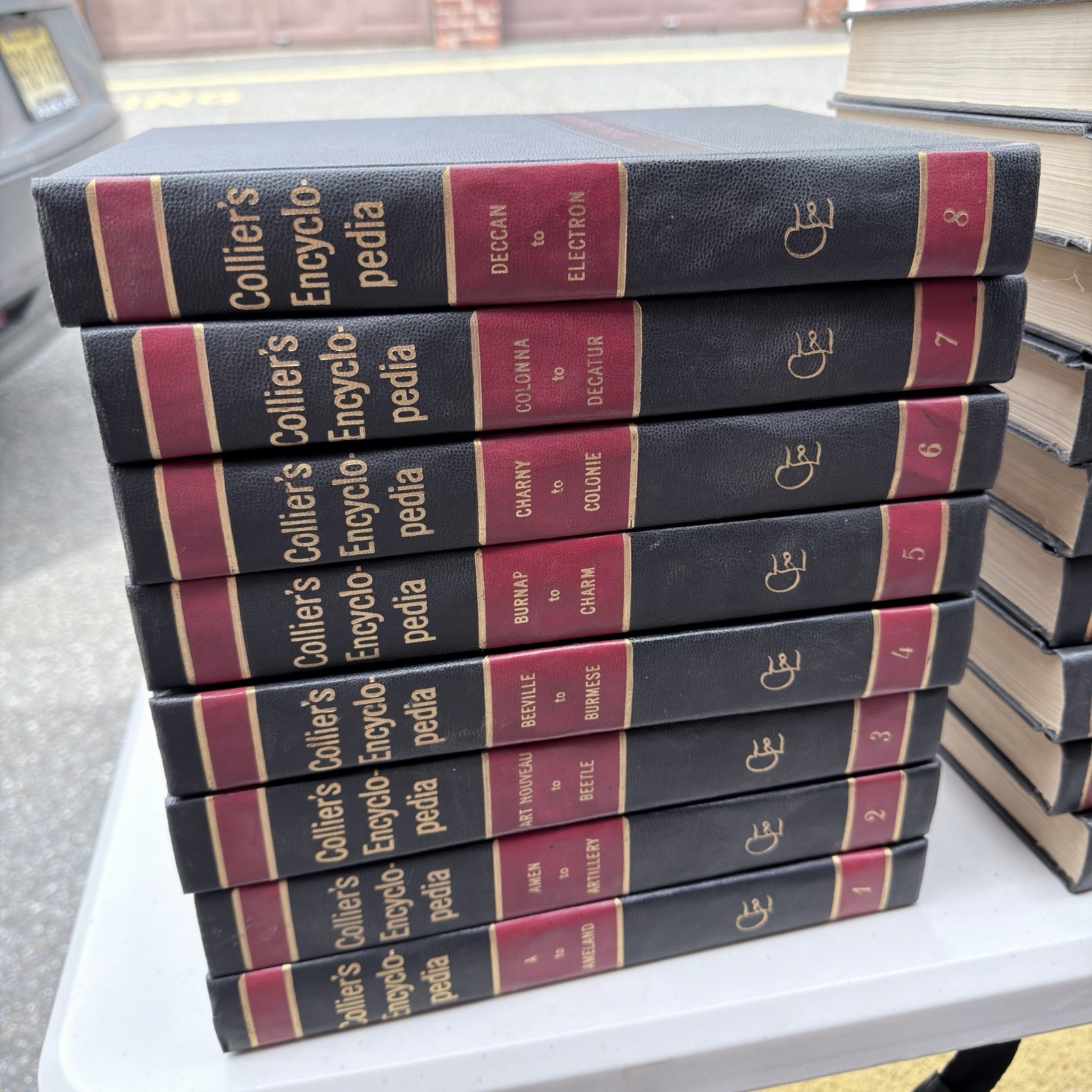 1950s Collier’s Encyclopedia Full Set Of 20, Plus Set Of 21 Yearbooks 1967-1987
