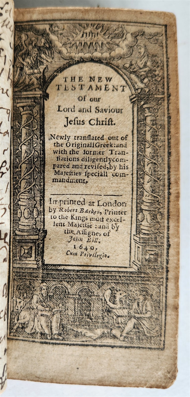 1640 BIBLE in ENGLISH antique New Testament Robert Barker & assigns of John Bill