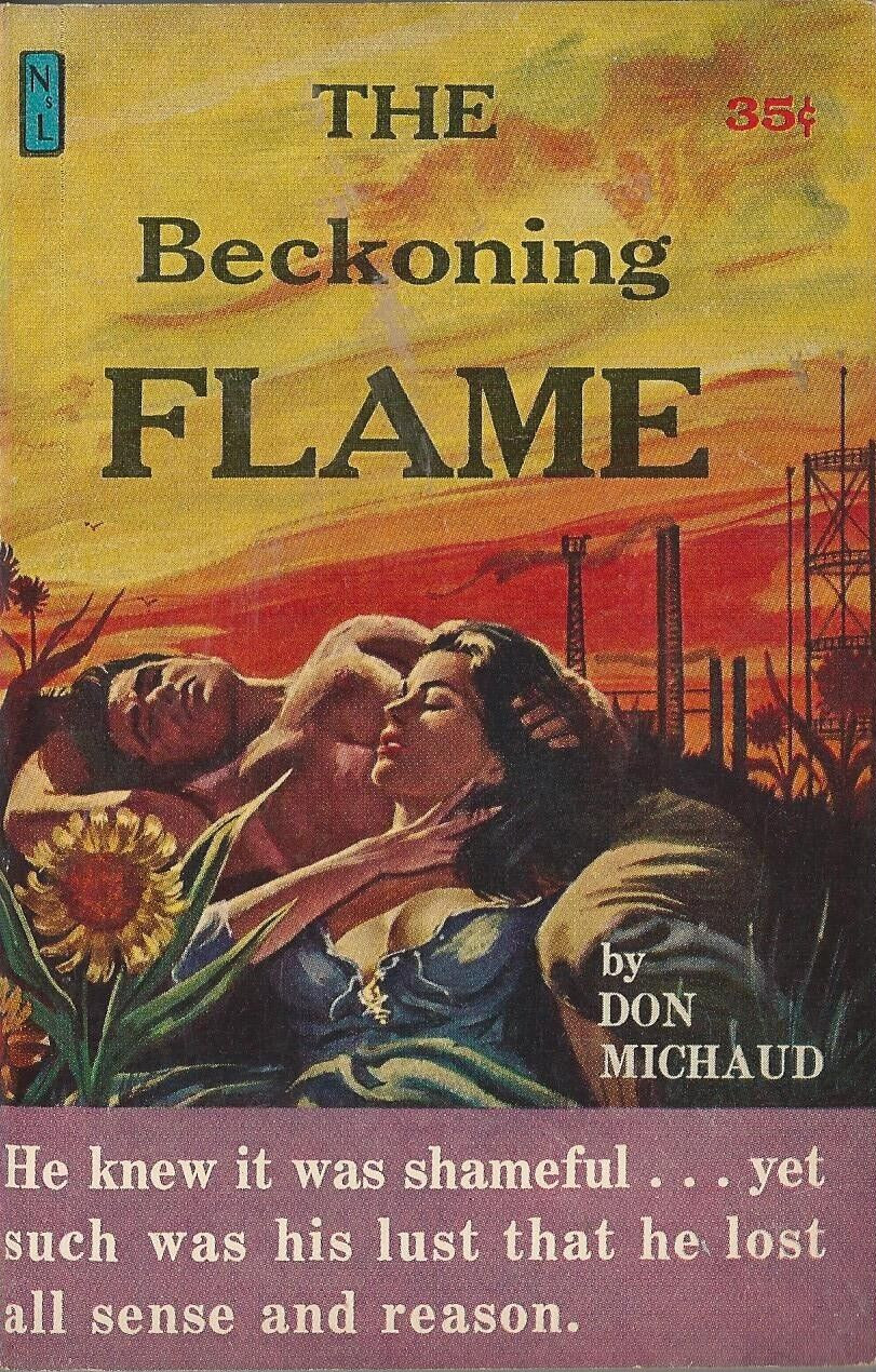 Newsstand Library 509 THE BECKONING FLAME Don Michaud Vintage Sleaze Paperback