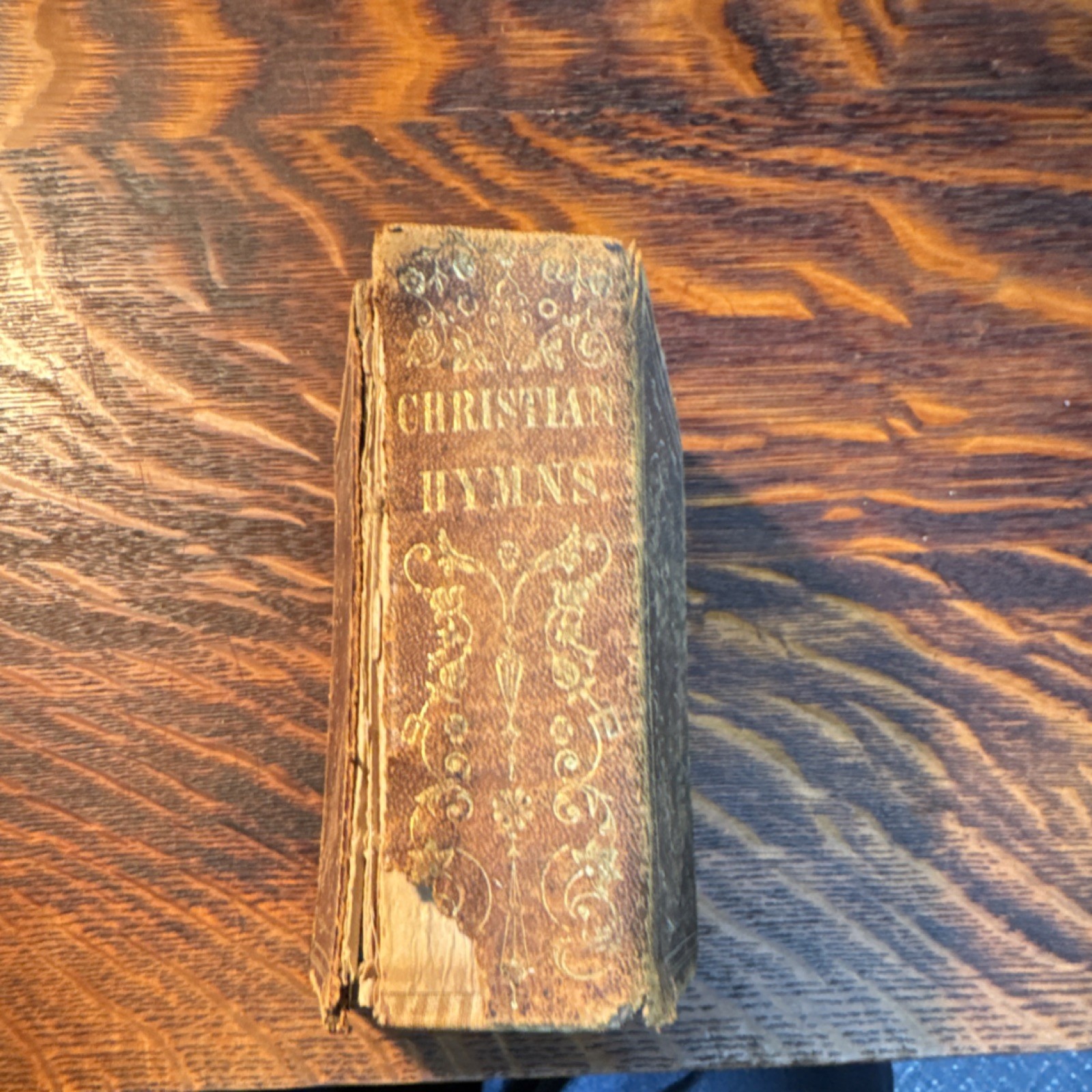 Antique Christian Hymns Hymnal Leather Binding English Religion & Spirituality