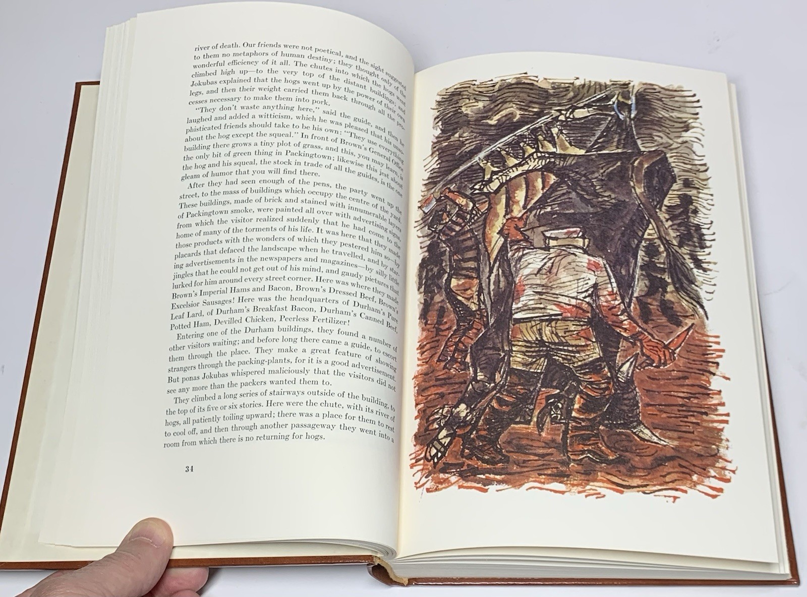 The Jungle Upton Sinclair 1965 Heritage Press Slipcase Faux Leather Illustrated