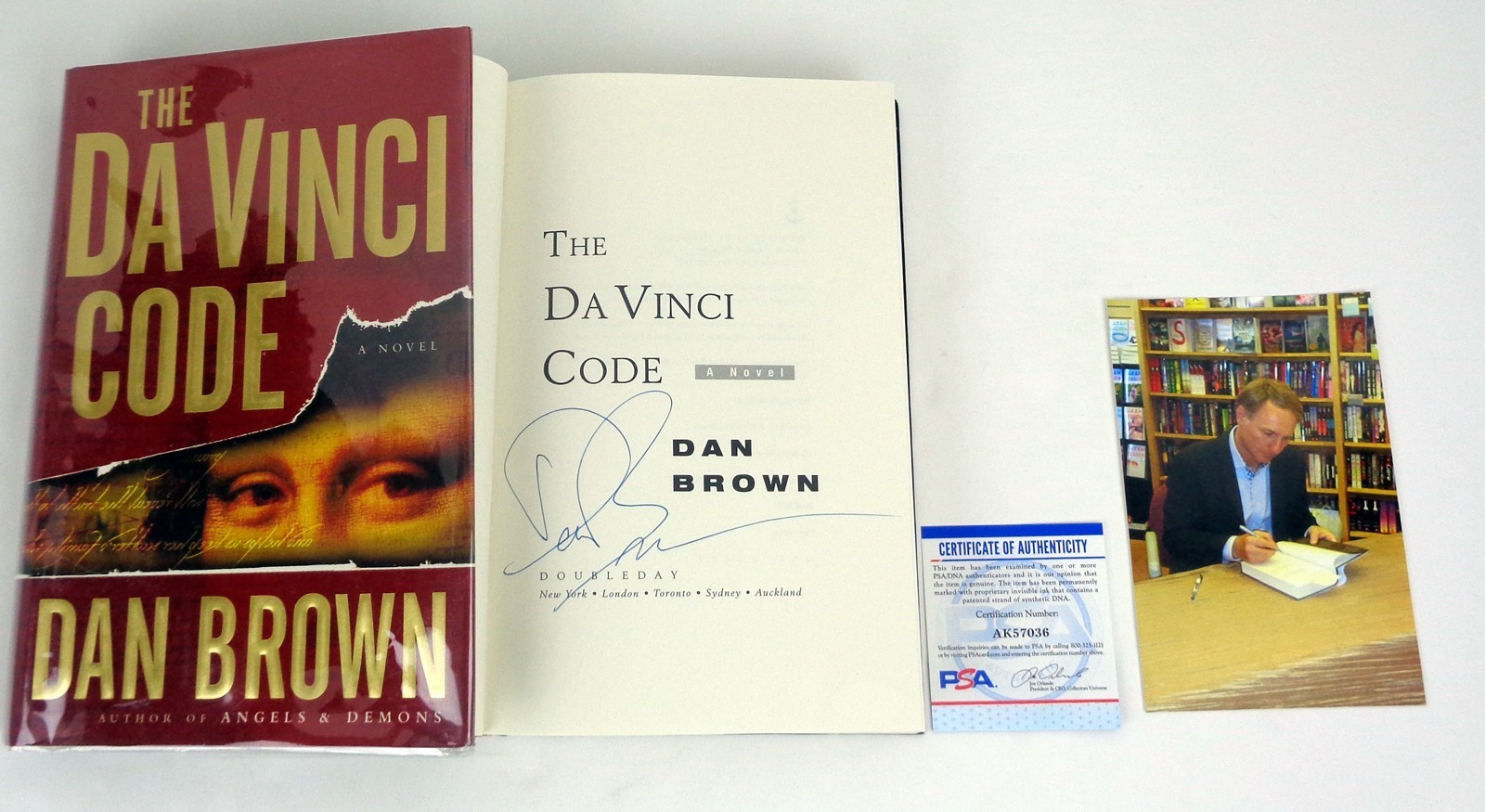 Dan Brown Signed Autograph The Da Vinci Code Book 1st Edition PSA/DNA COA