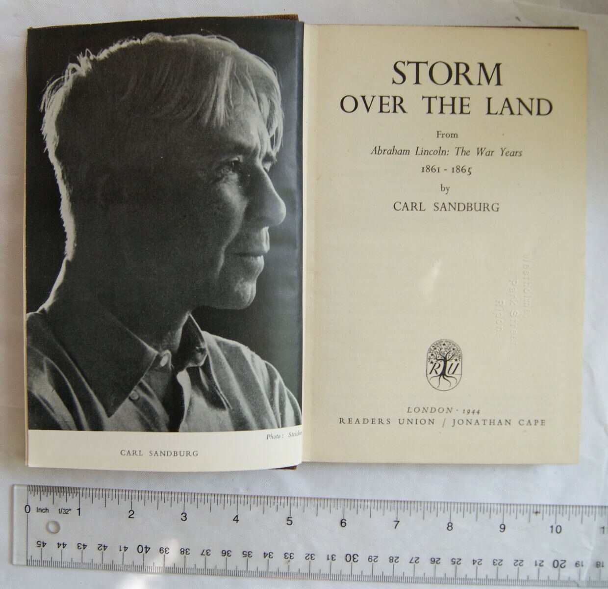 1944 Storm over the Land, Abraham Lincoln 1861-1865 by Carl Sandburg