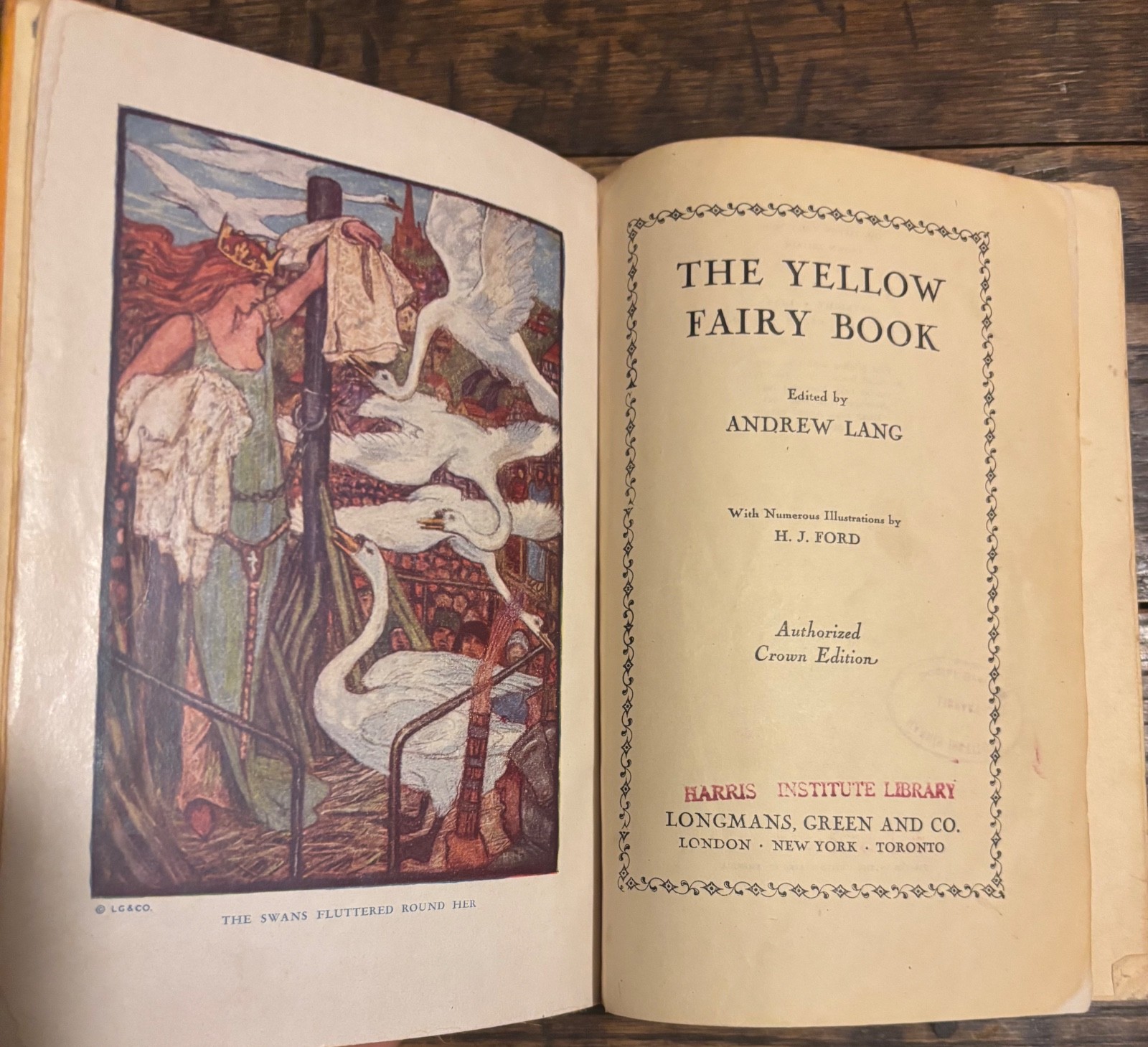 The Yellow Fairy Book ANDREW LANG Crown Edition 1947 Illustrated HC Fantasy