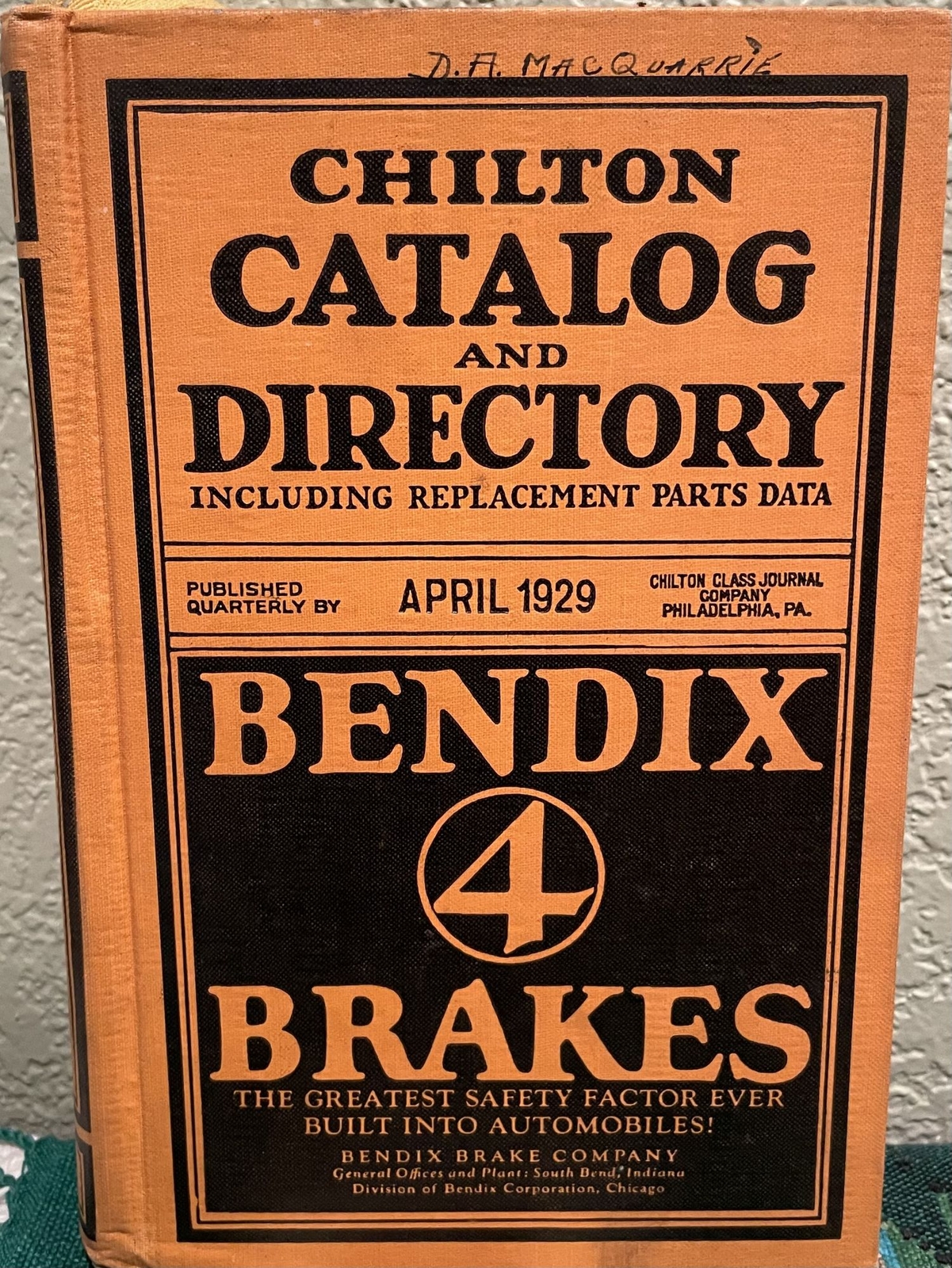 Chilton Class Journal Company / Chilton Catalog and Directory Including 1929