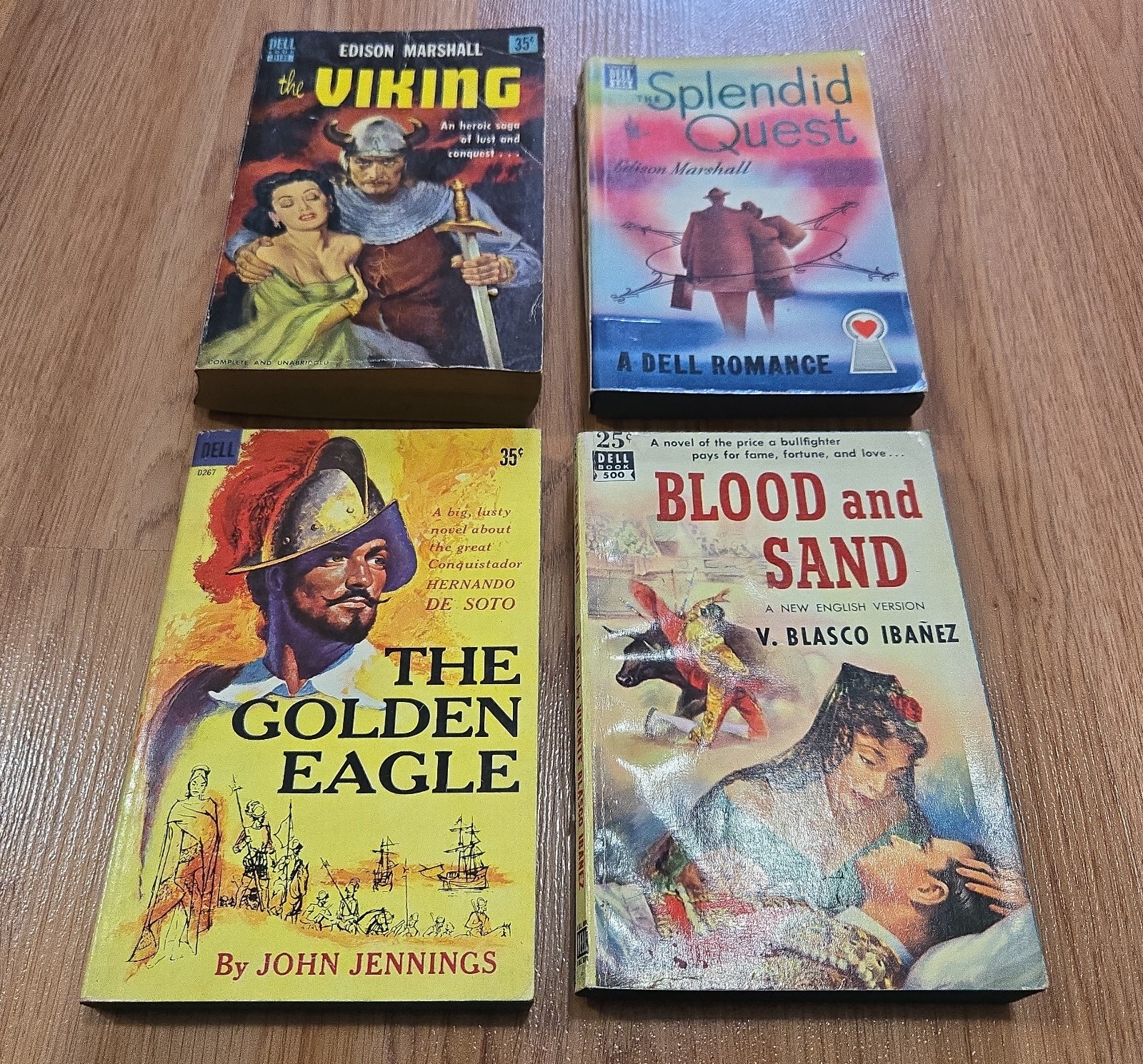 Dell Pulp Adventure VTG PAPERBACK BOOK LOT Golden Eagle Viking Edison Marshall