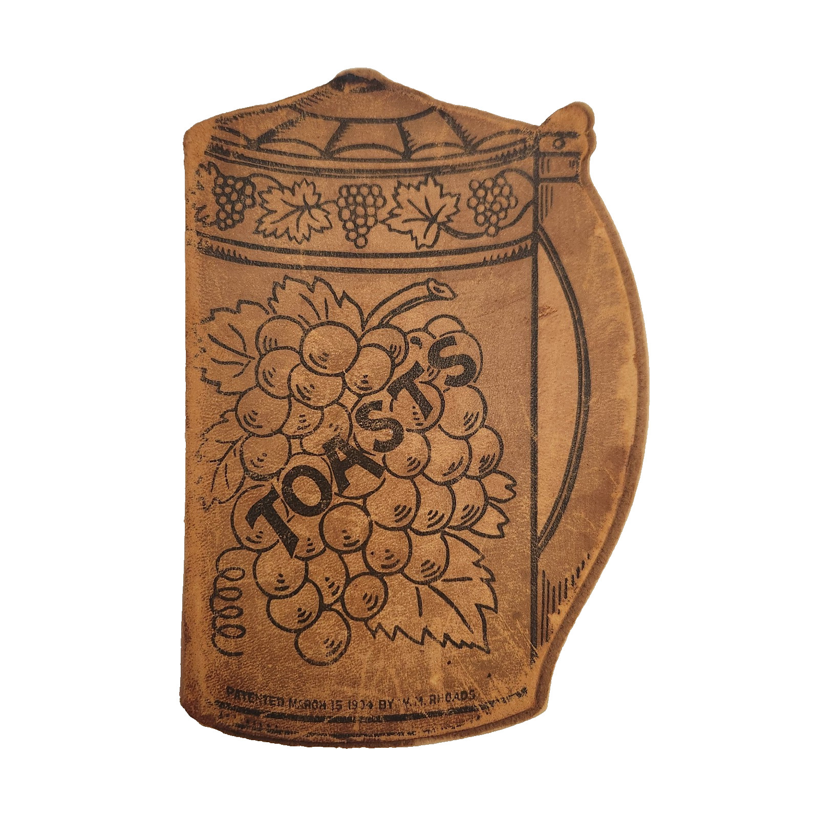 Toasts Leather Beer Stein Cover Clare Victor Dwiggins Art Nouveau Illustrations