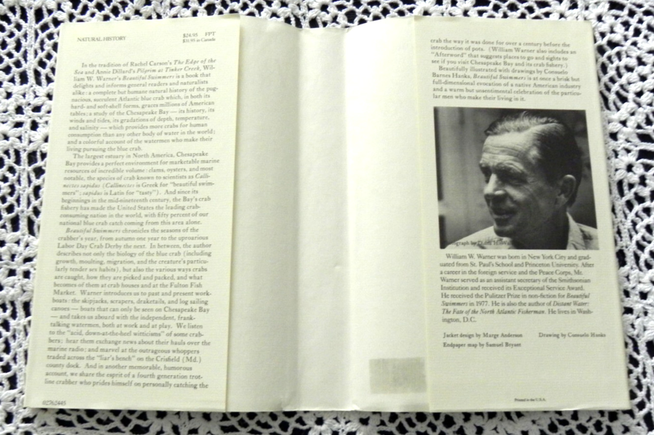 SIGNED INSERT Beautiful Swimmers by William W. Warner Chesapeake Bay Pulitzer